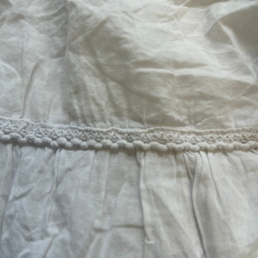 00s white tiered maxi skirt