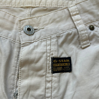 g-star off white baggy cargo trousers