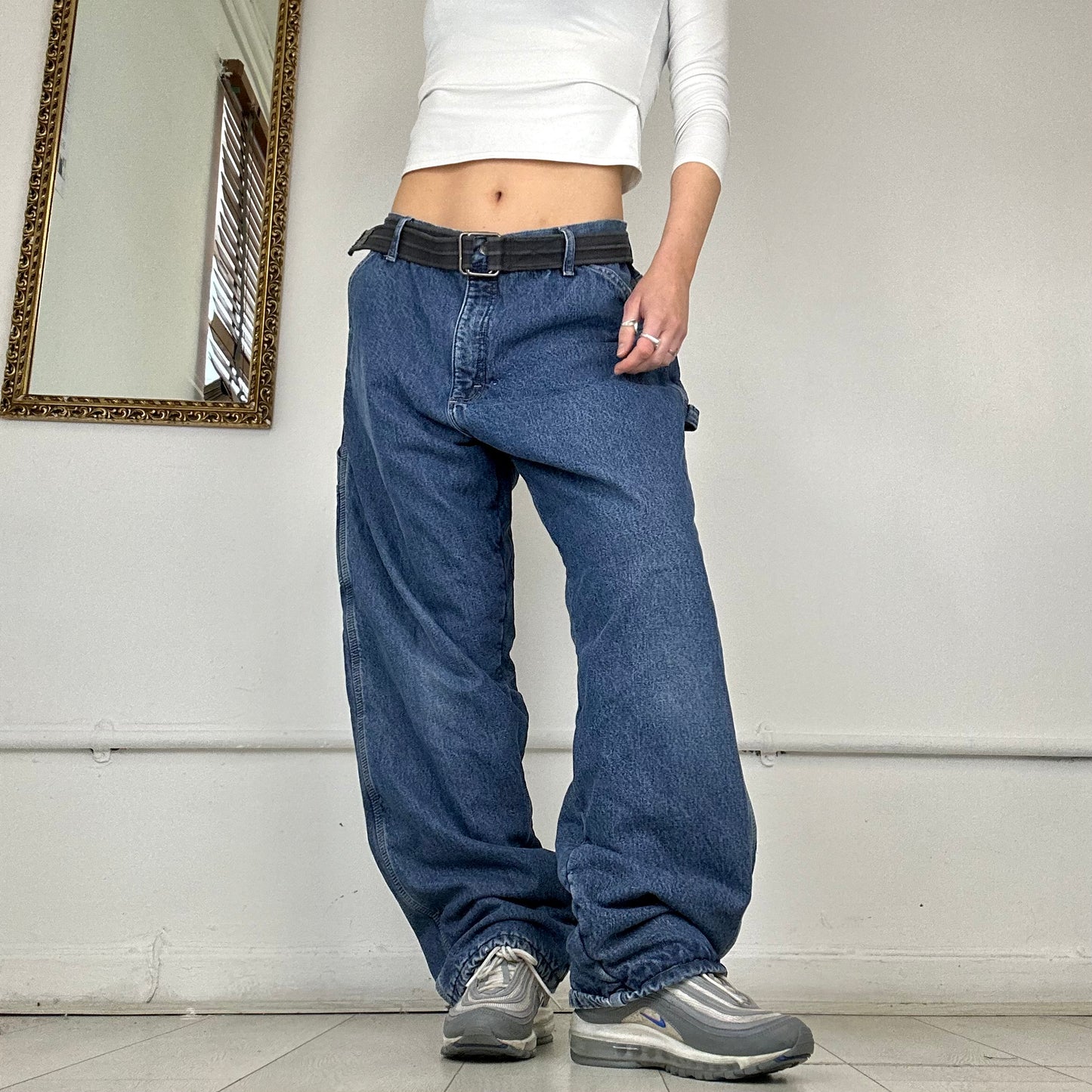 baggy cargo jeans by wrangler