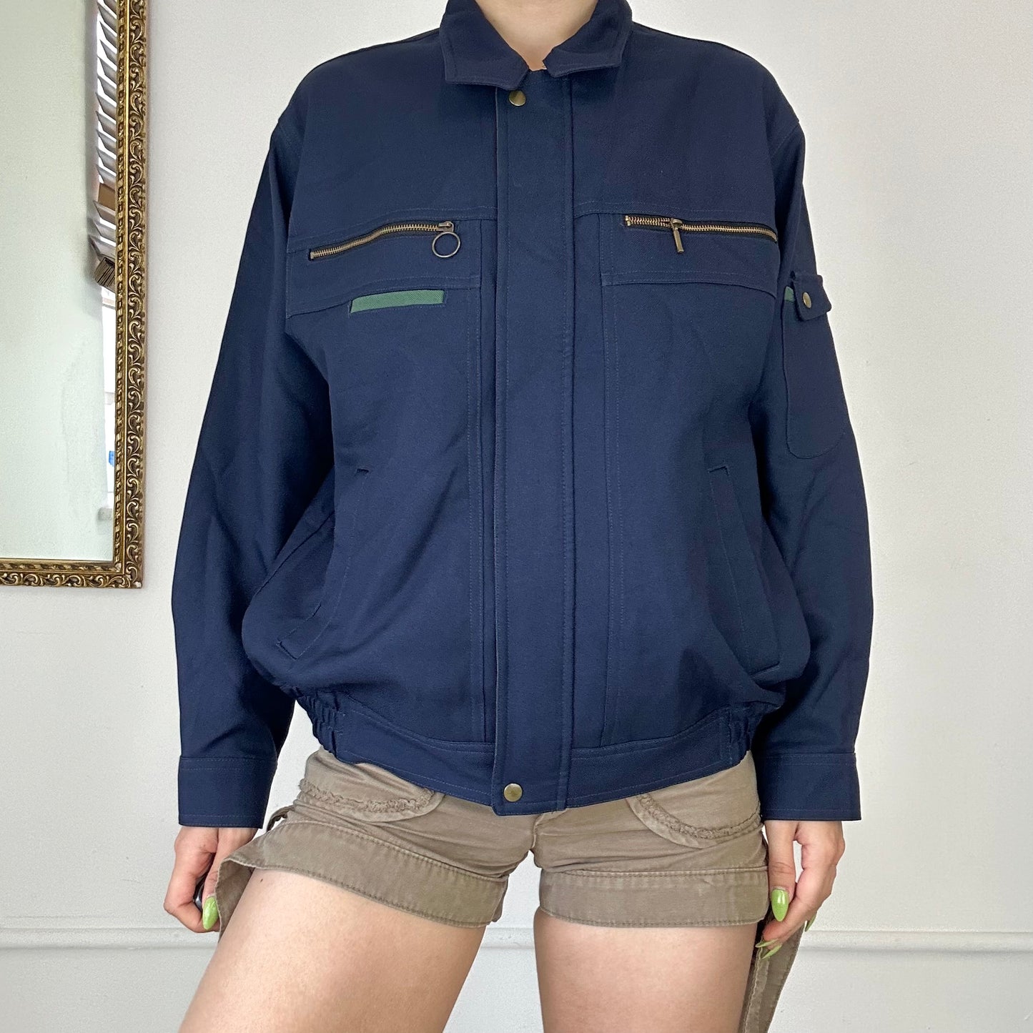 lightweight navy utility jacket