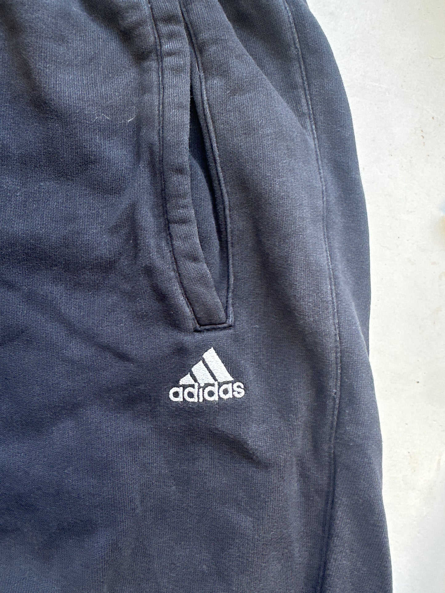 black baggy jersey adidas joggers