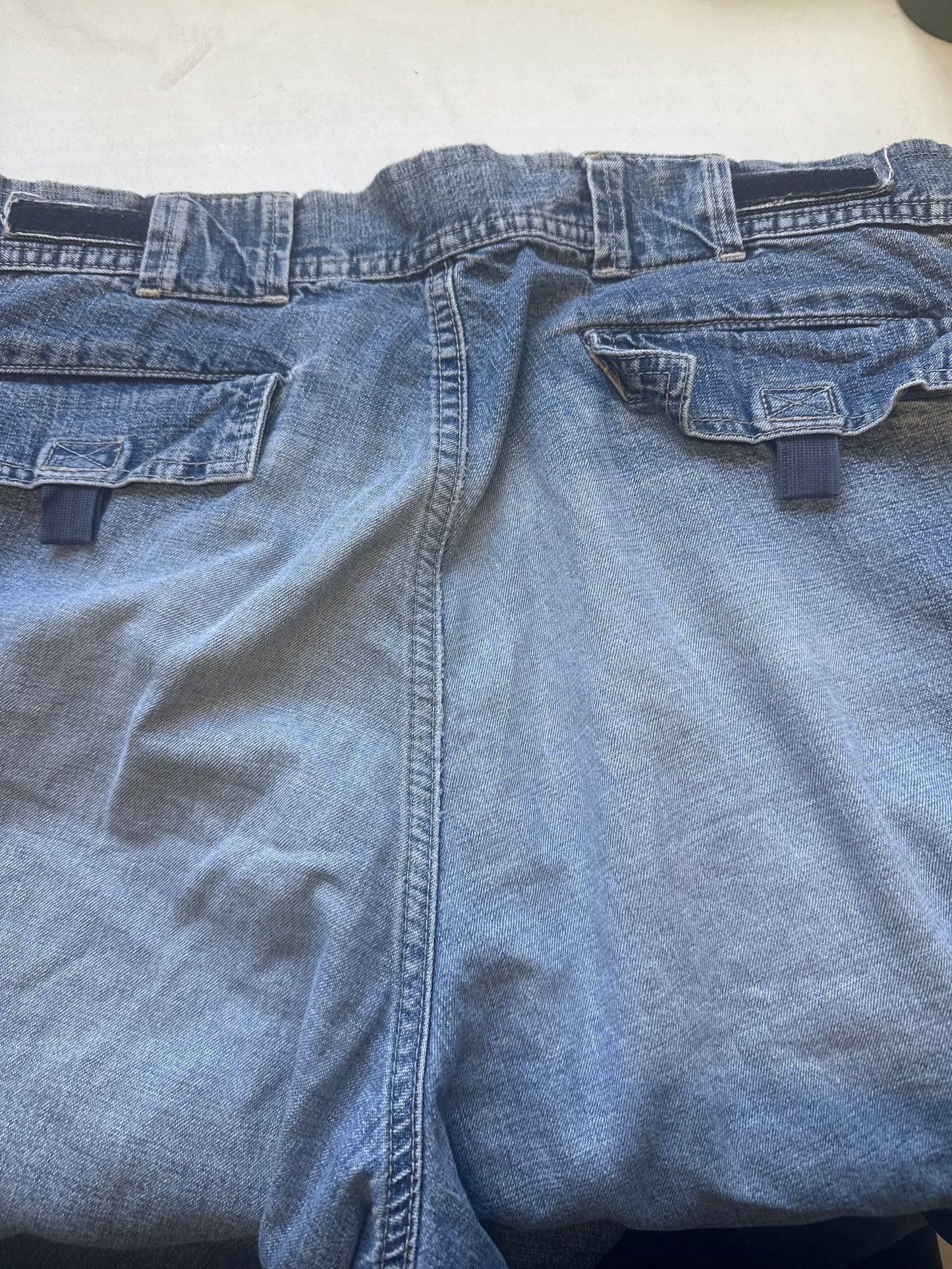 baggy long denim shorts