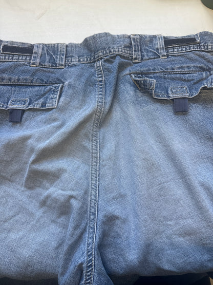 baggy long denim shorts