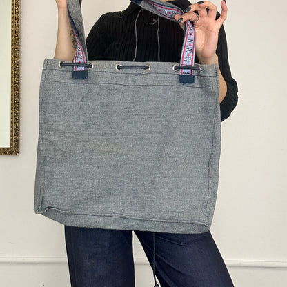 funky denim tote bag