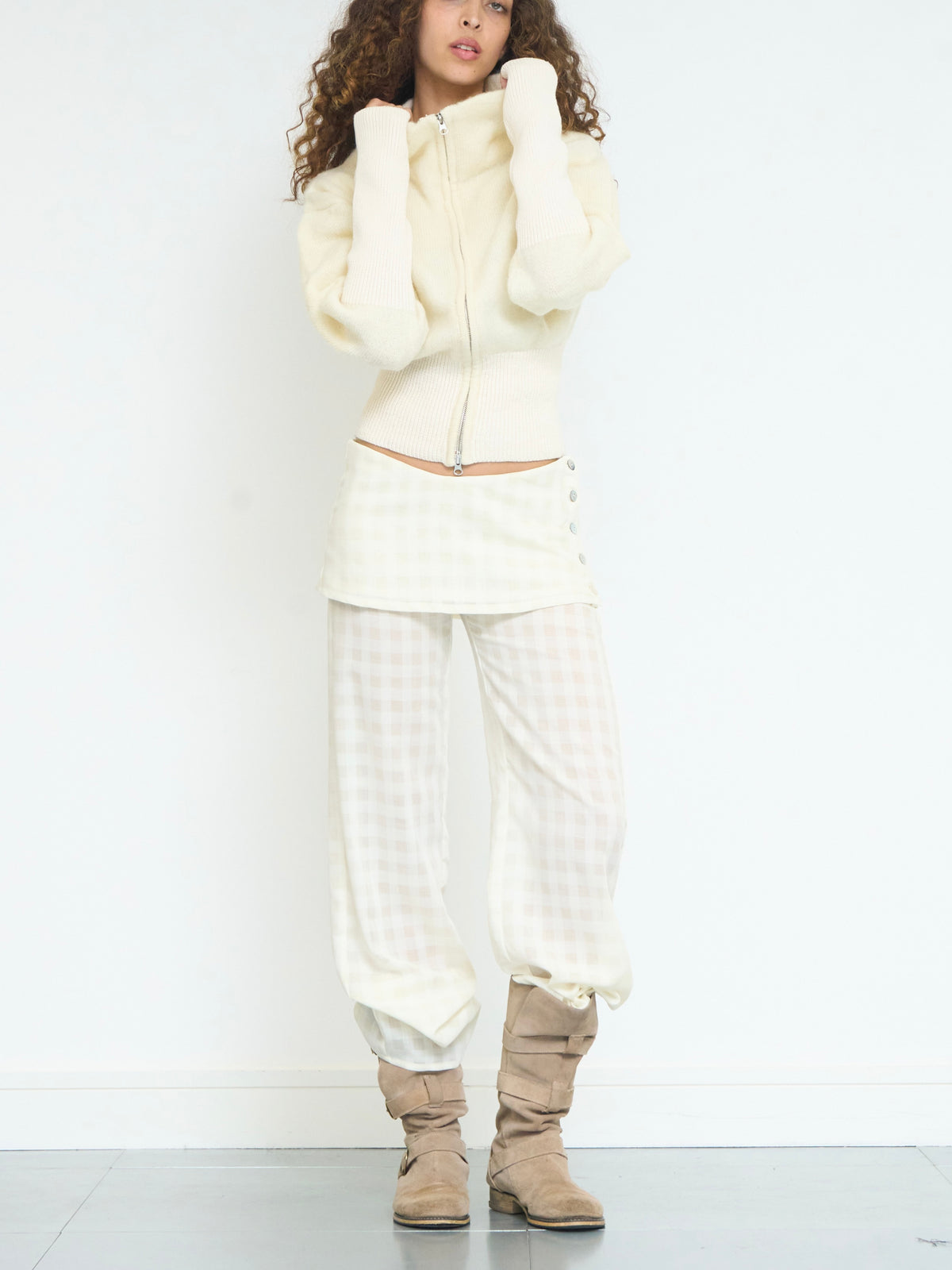 shay trouser - ivory wool