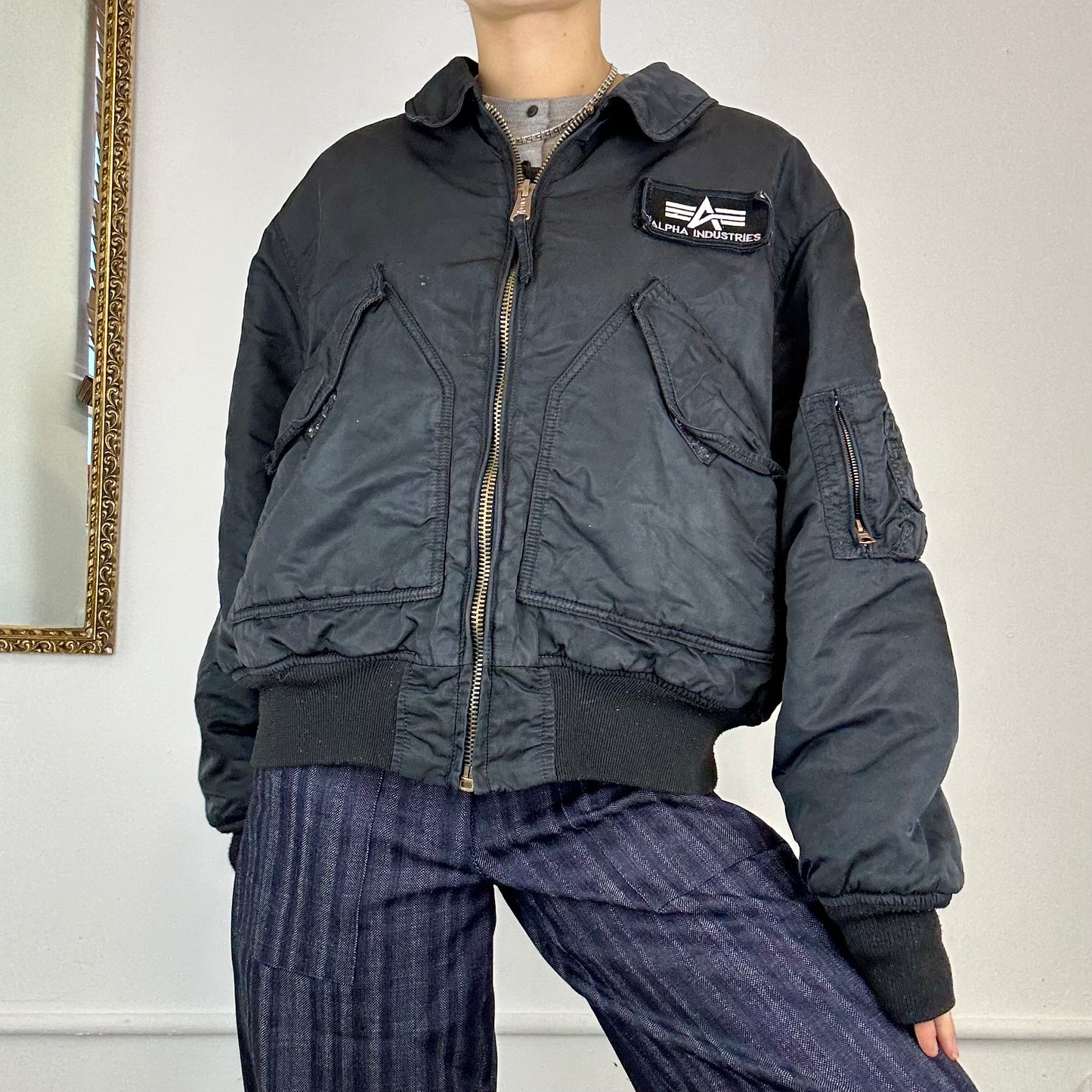 vintage alpha bomber jacket