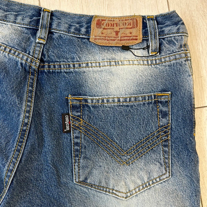 2000's low waisted wide leg jeans