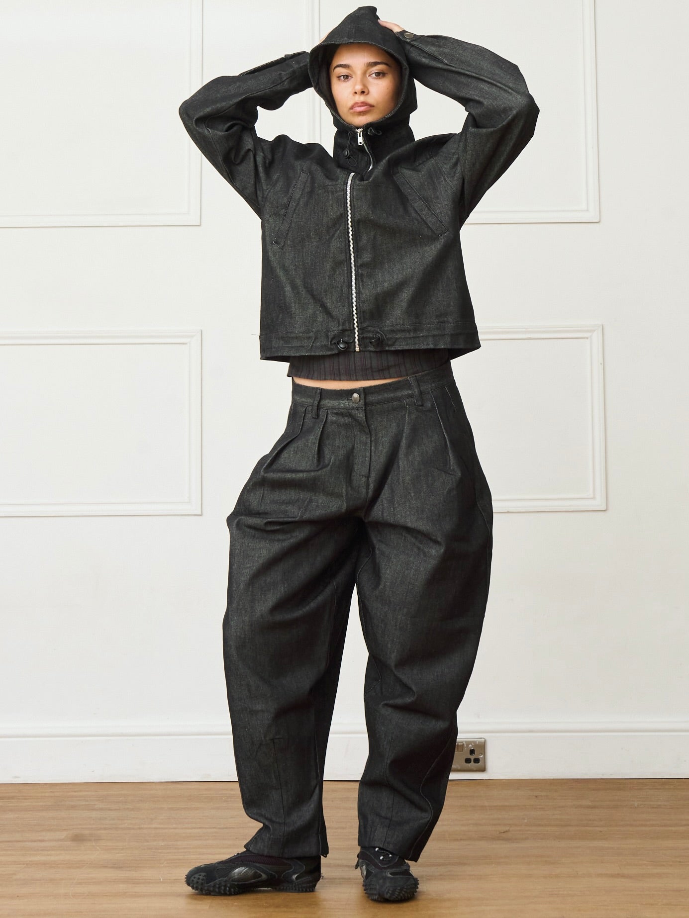 jamie jacket - dark grey denim