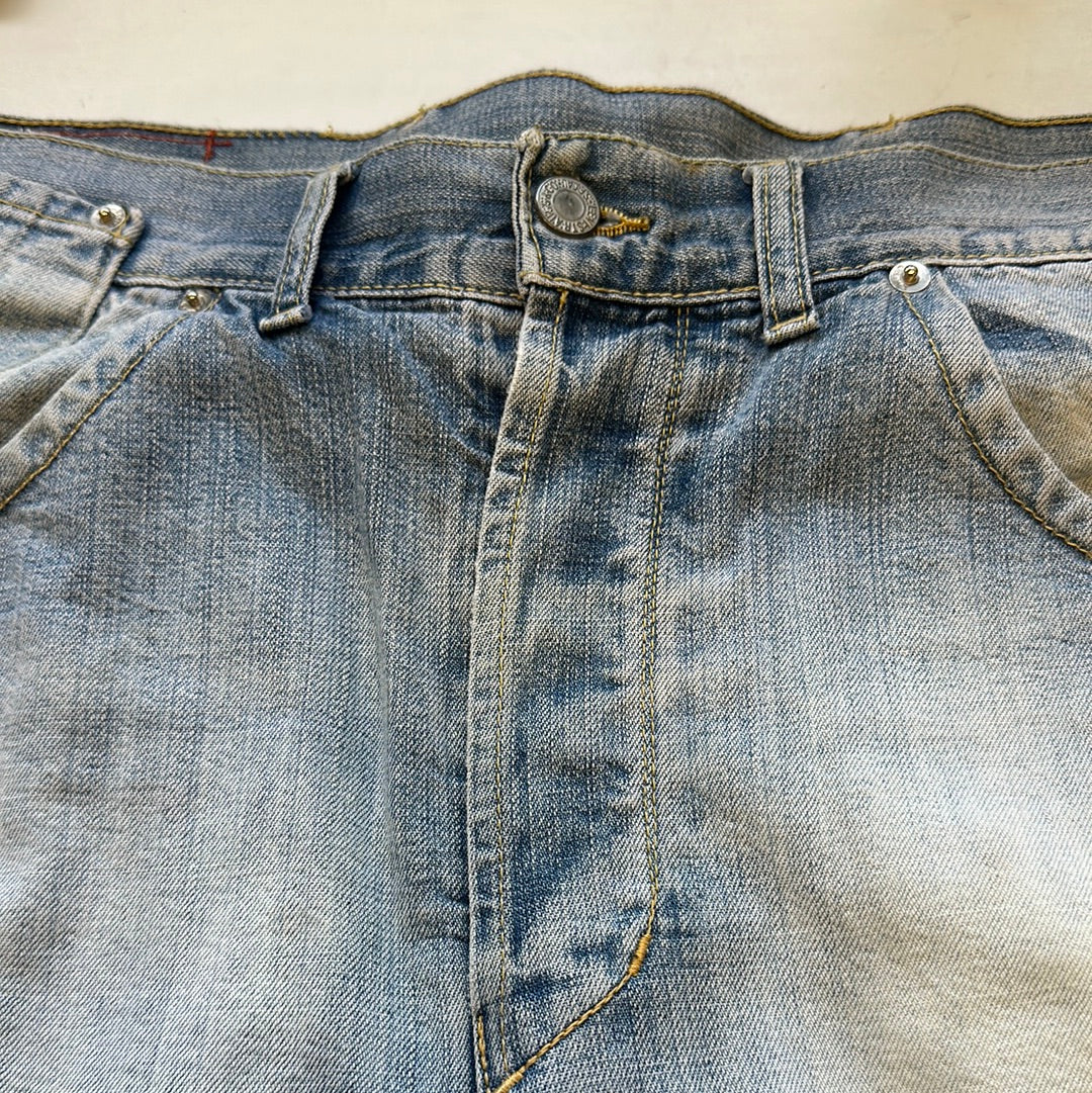 washed denim shorts by levi’s