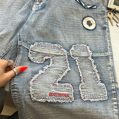 2000’s baggy denim shorts