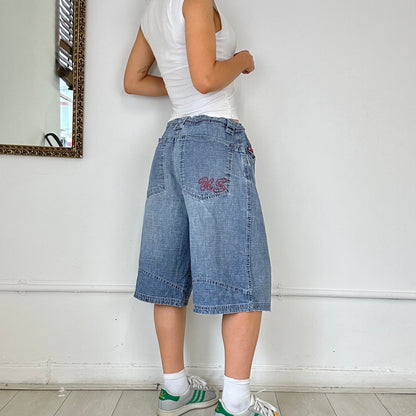 baggy denim shorts