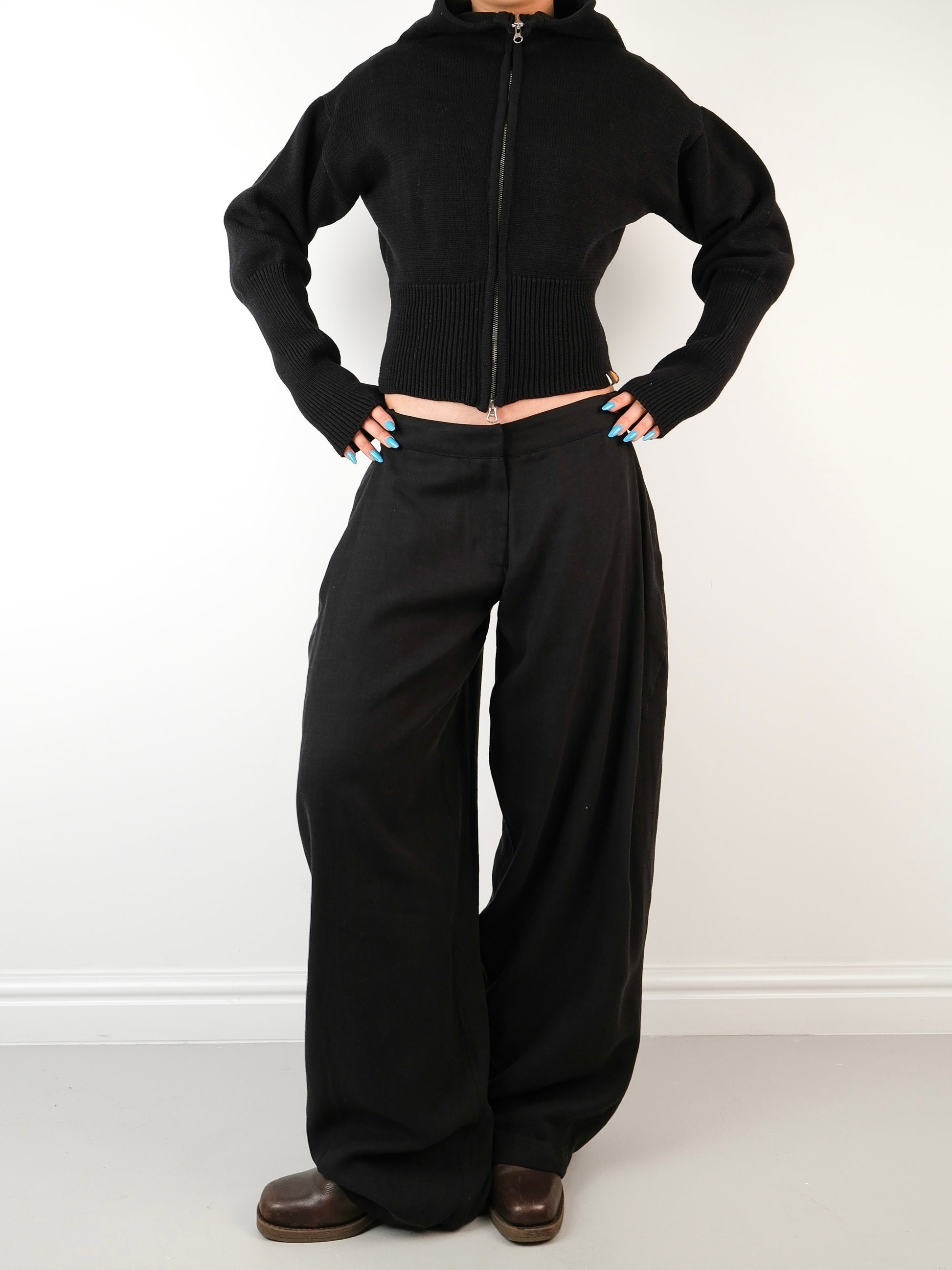 rowan balloon jumper - black knit