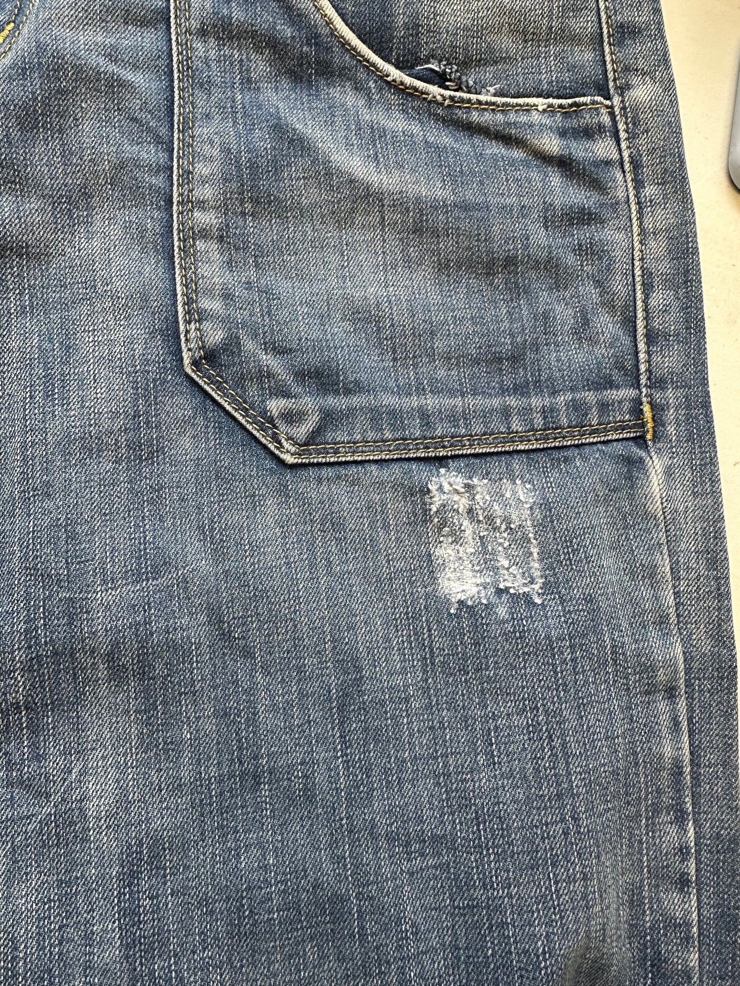 2000's mid wash diesel wide leg jeans