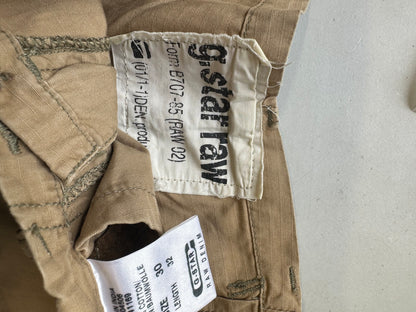 g-star raw baggy khaki cargo trousers