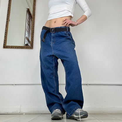 vintage dark wash baggy jeans