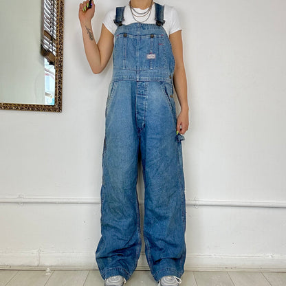 vintage blue denim dungarees