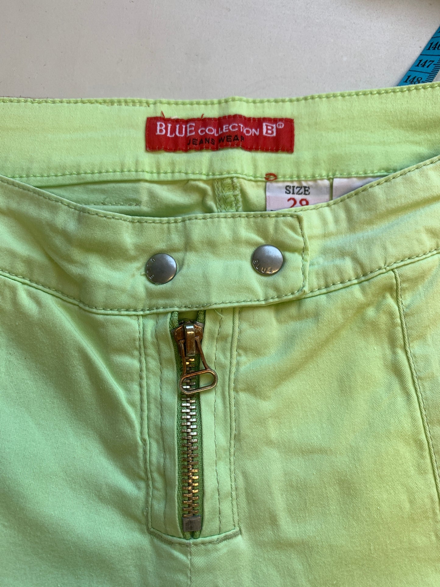 Lime green baggy cargo trousers