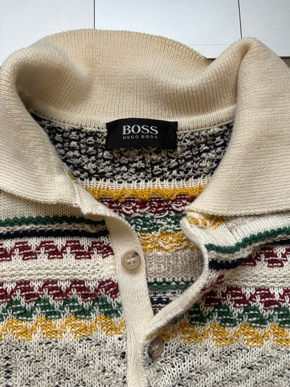 vintage hugo boss striped knitted jumper