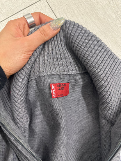 2000's levi's knitted zip up jumper