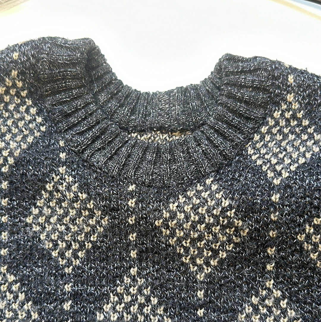 vintage geometric knitted jumper