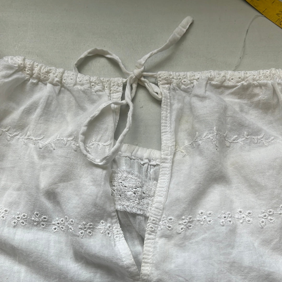 vintage kookai white broderie mini dress