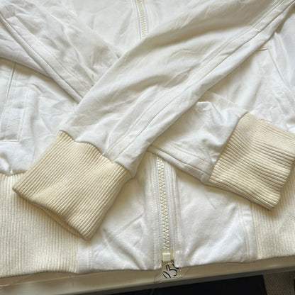 burberry white zip up jacket