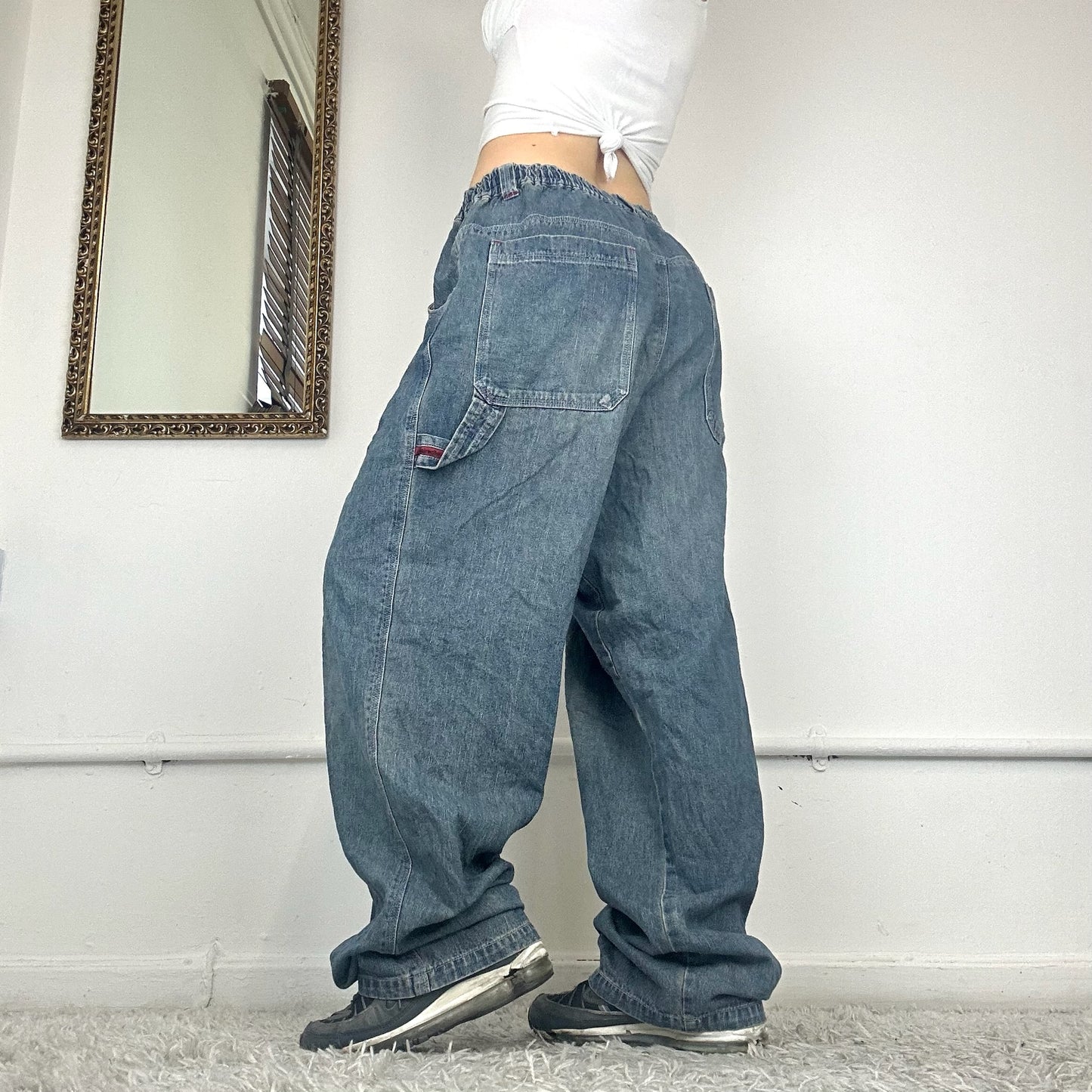 00's baggy drawstring waist jeans