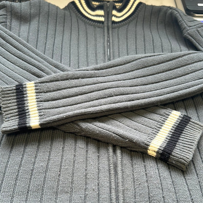 vintage hugo boss zip up knitted jumper