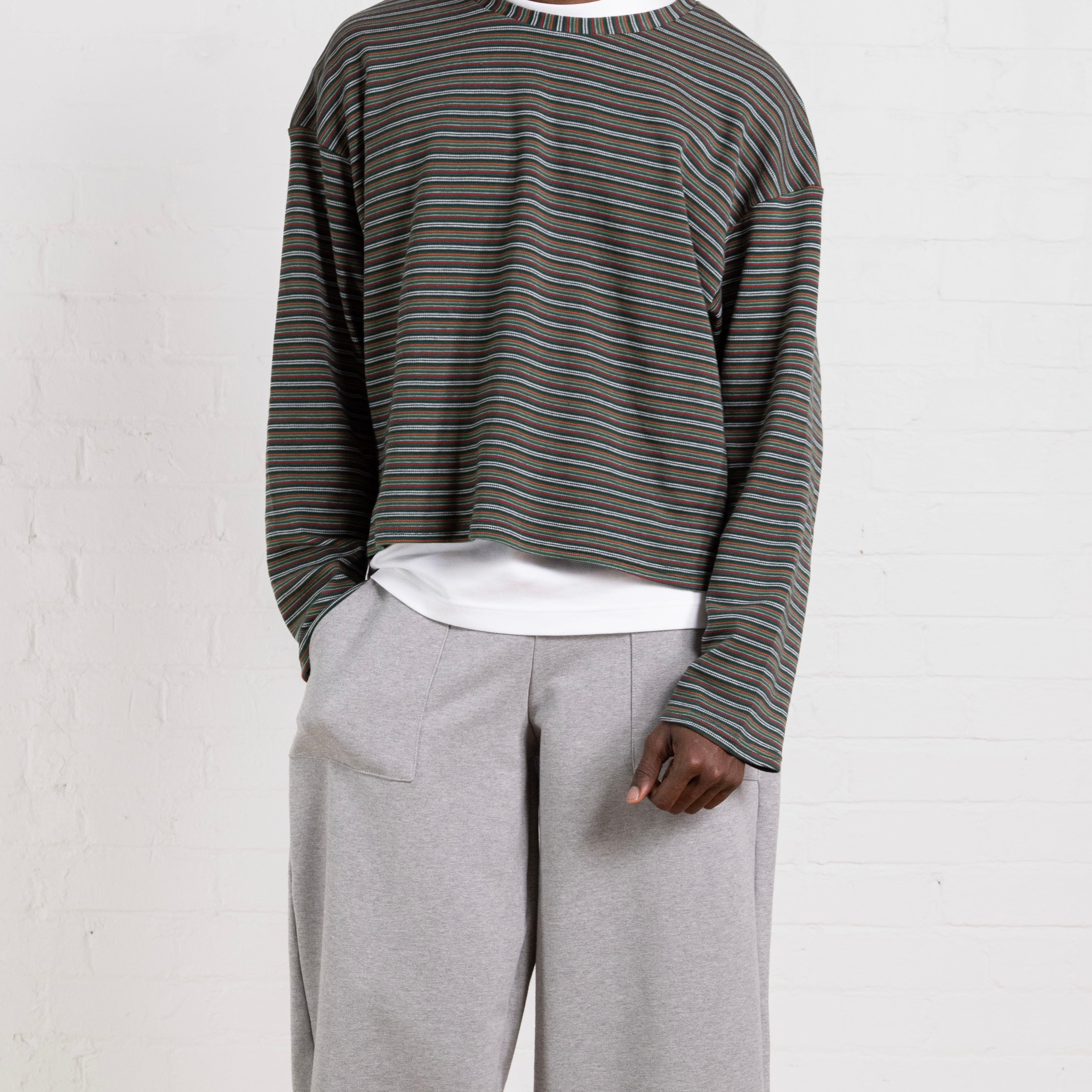 casey jumper - green stripe