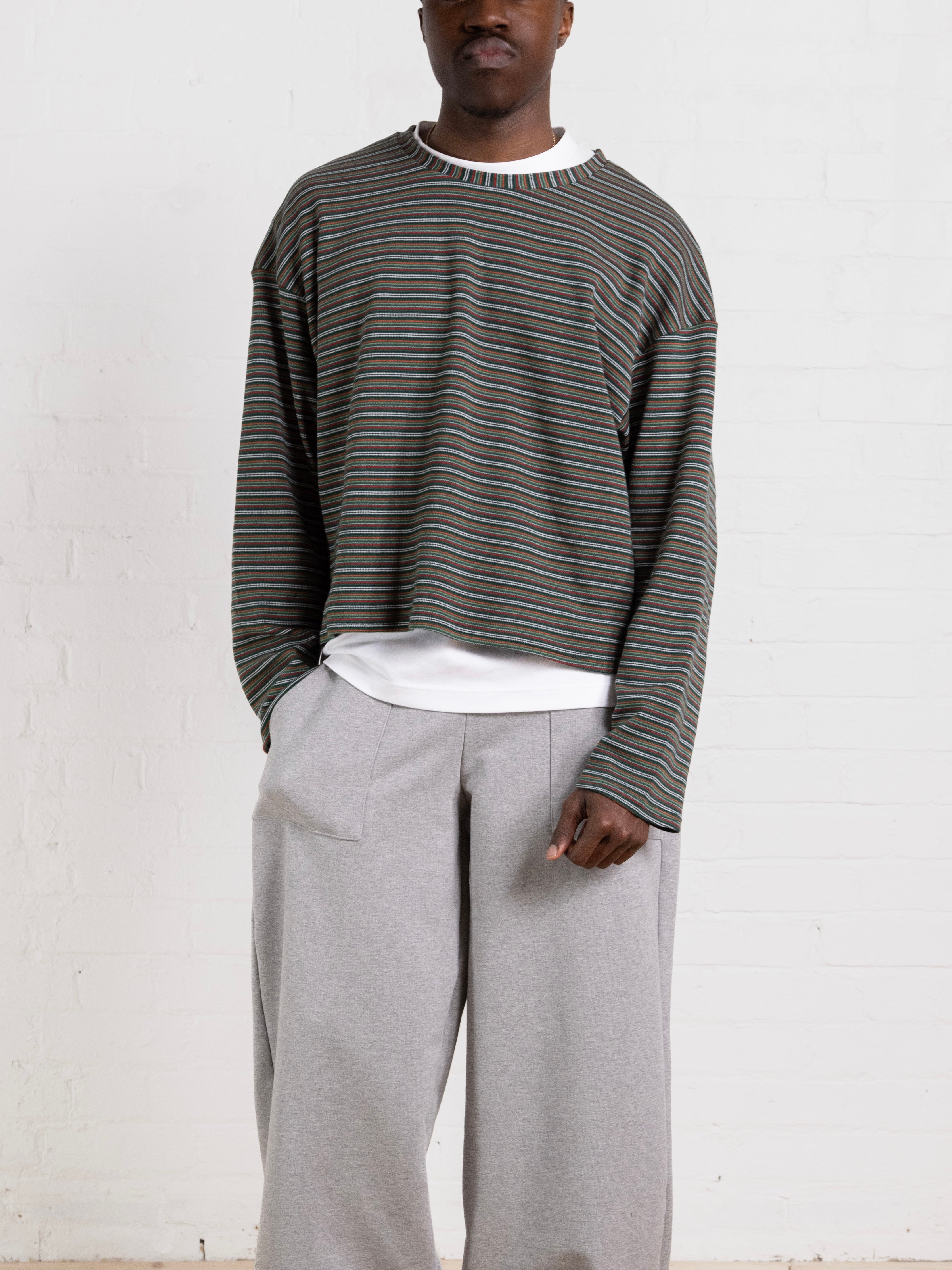 casey jumper - green stripe