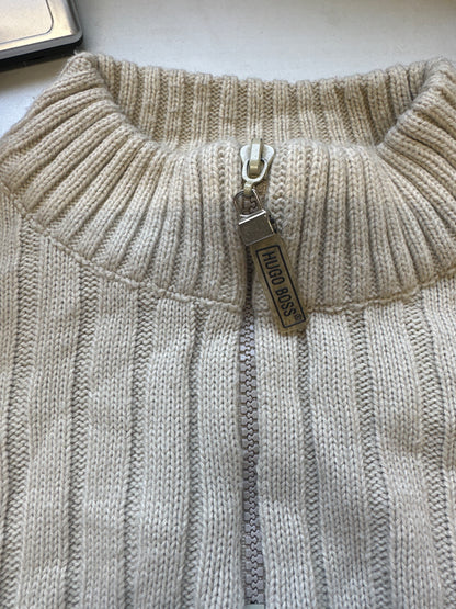 vintage hugo boss quarter zip knitted jumper