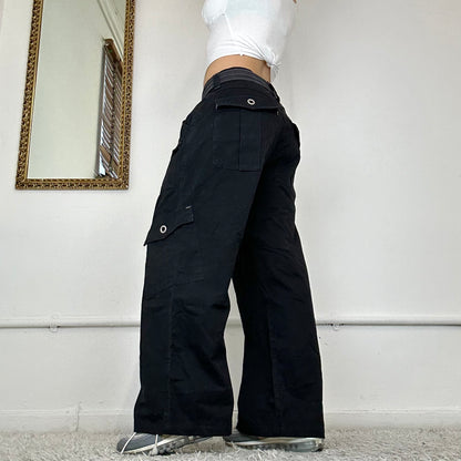 00’s black cargo skate trousers