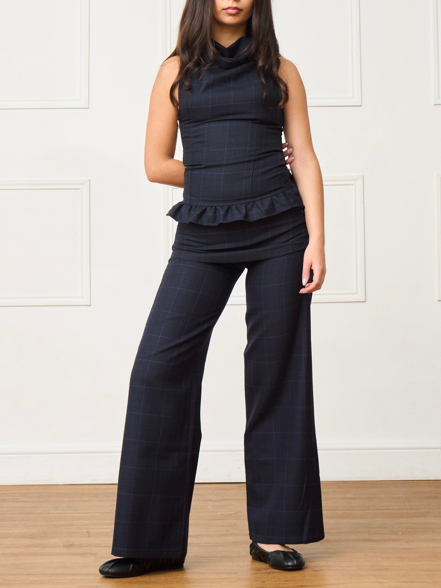 alex top - navy wool