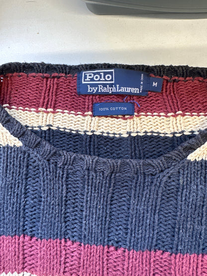 vintage multicolour striped knitted  jumper by ralph lauren