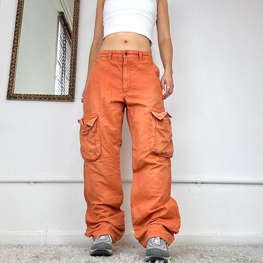 wide leg 2000s cargo trousers