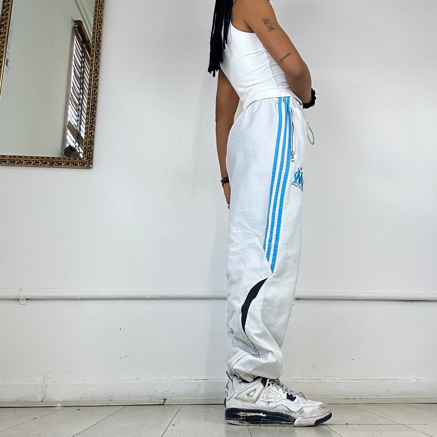 adidas three stripe baggy jogger