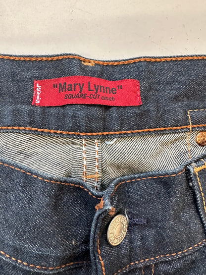 levi's mary lynne dark wash wide leg jeans