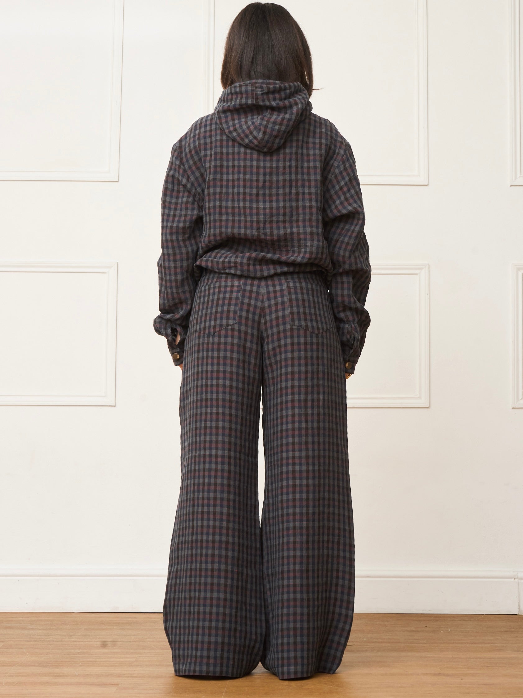 jamie jacket - gingham linen