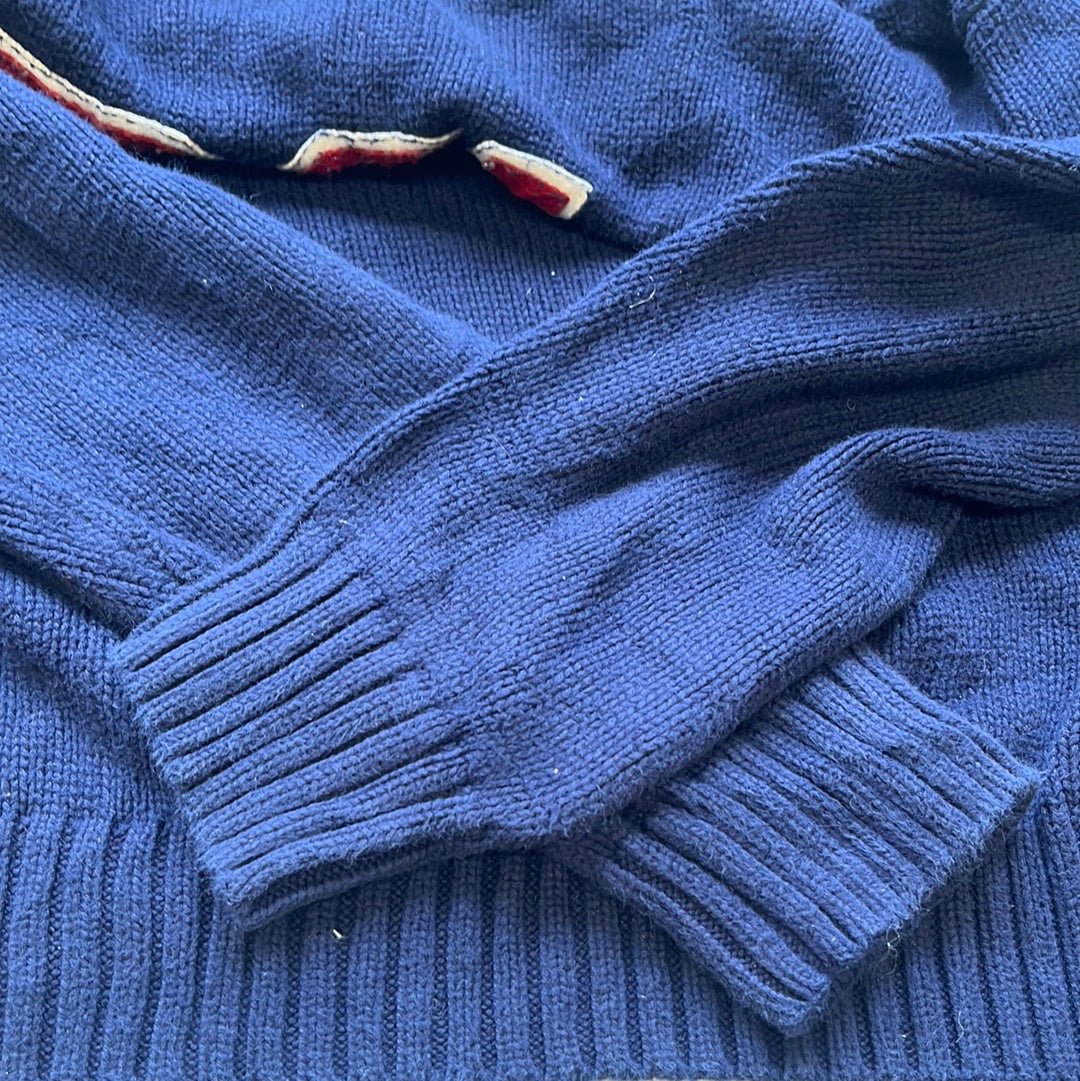 vintage navy polo knit jumper by ralph lauren