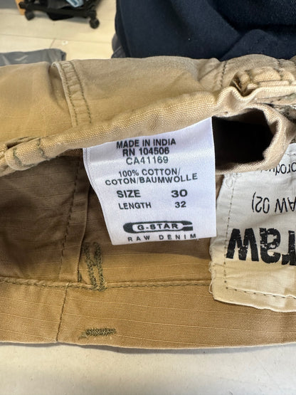 g-star raw baggy khaki cargo trousers