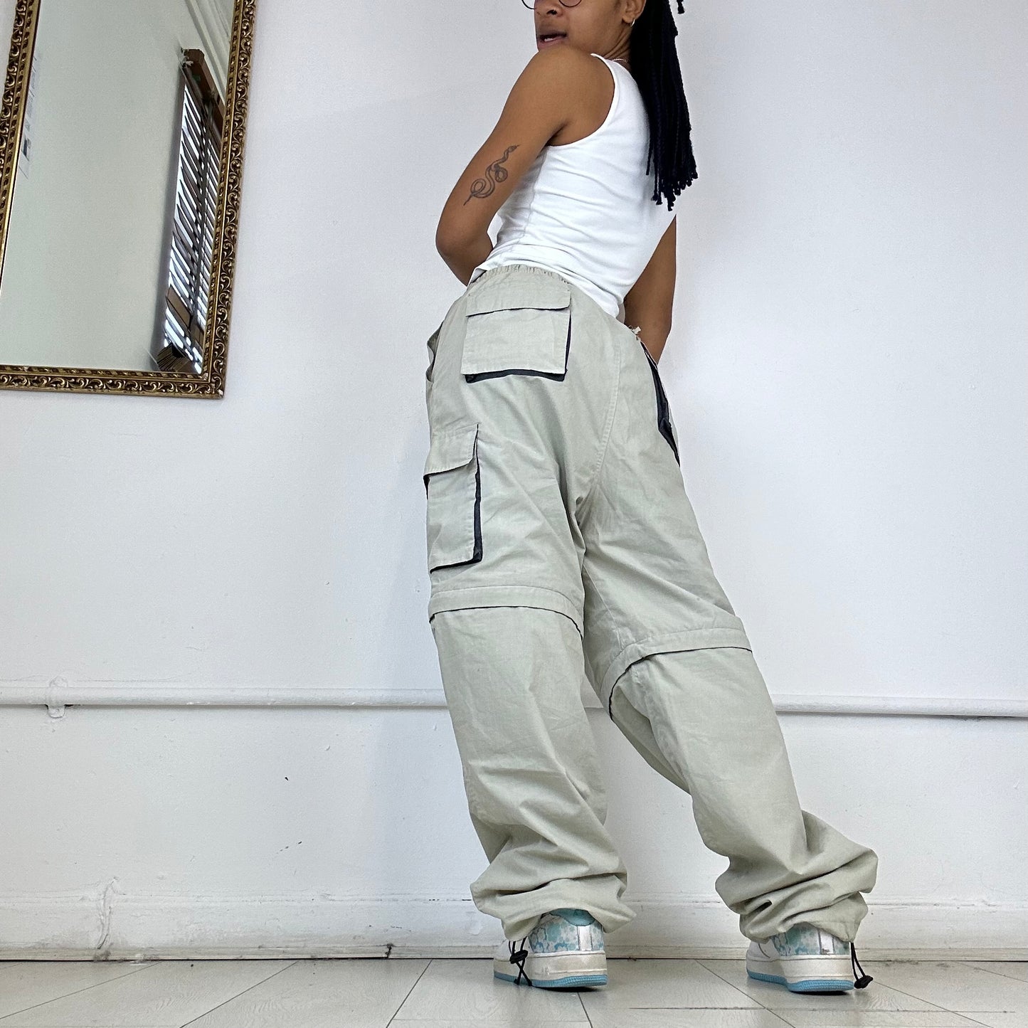 00's baggy cargo trousers/shorts