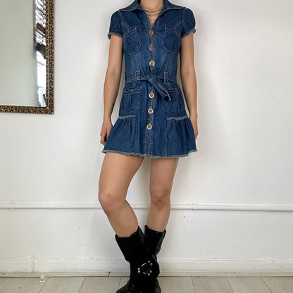 00's denim mini dress