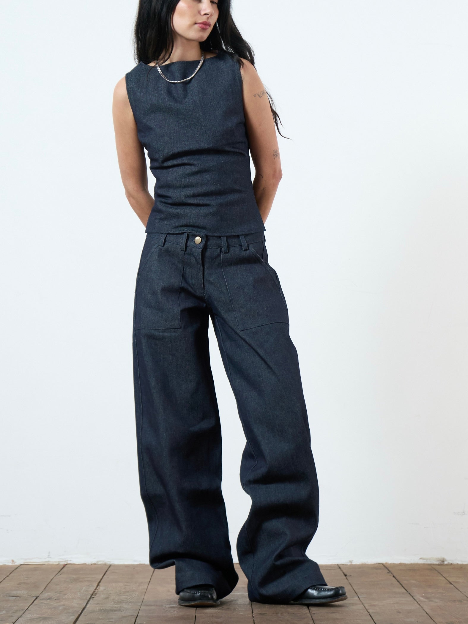 slouch jean - navy denim