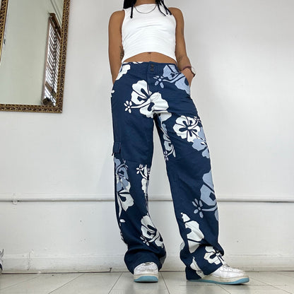 90’s floral wide leg trousers