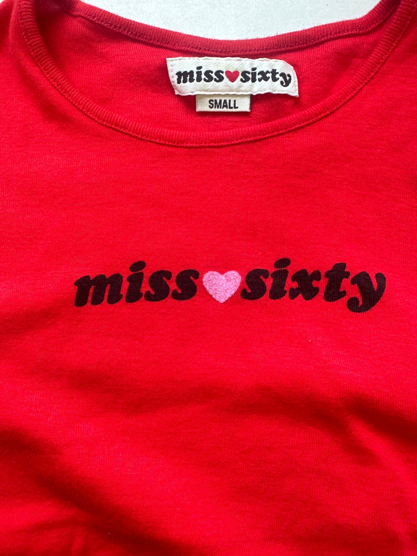 2000's red miss sixty tank top