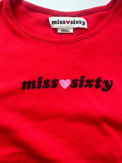 2000's red miss sixty tank top