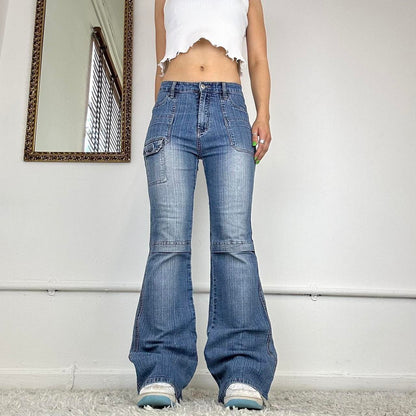 00's flared cargo jeans