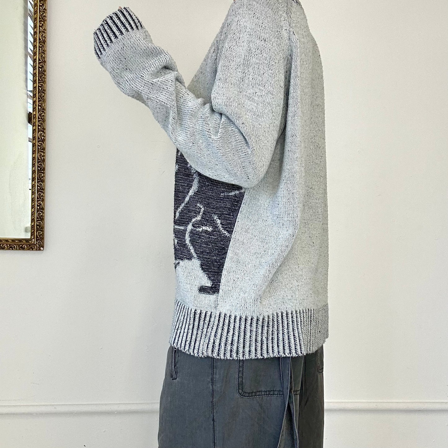 vintage grey lonsdale knit jumper