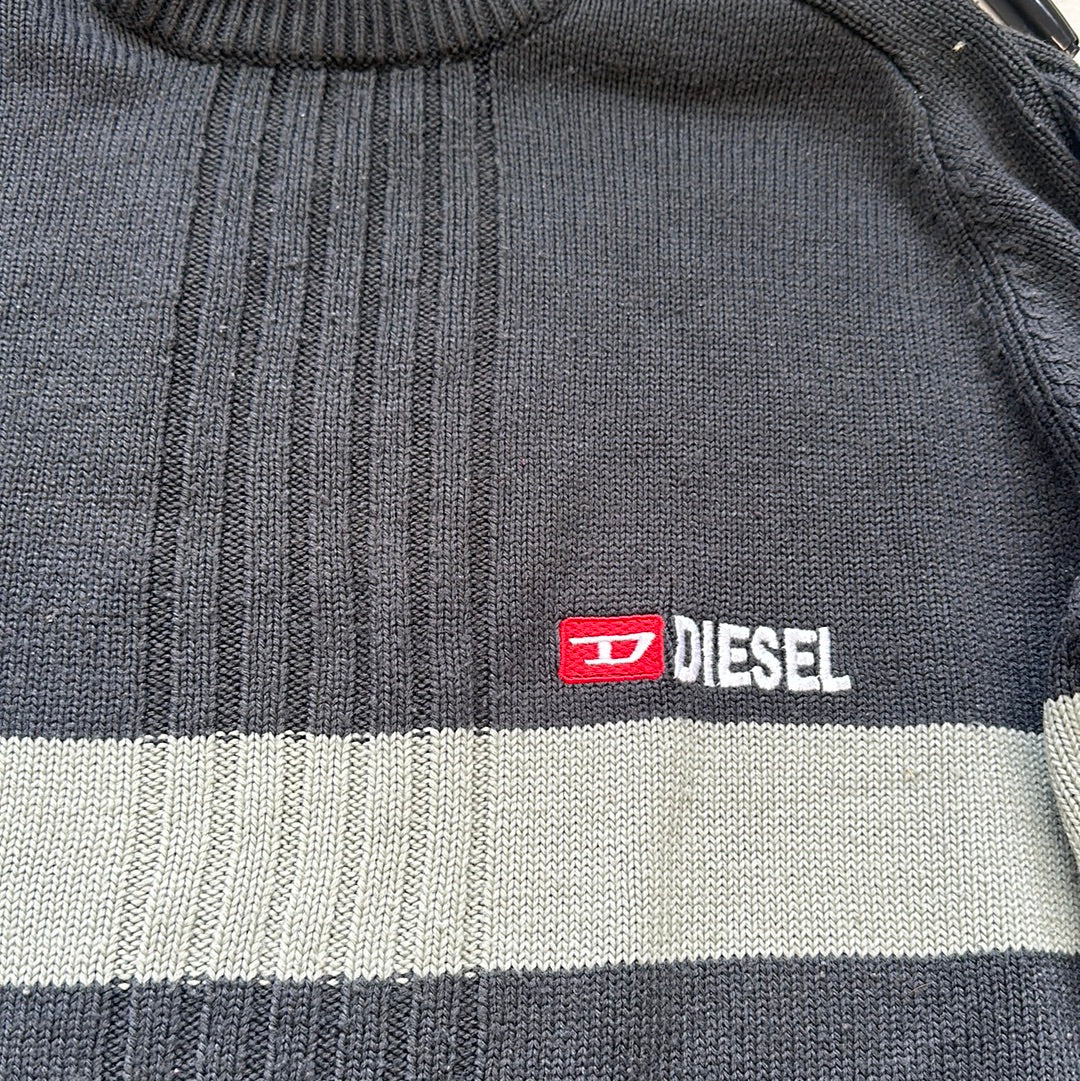 vintage grey diesel knitted jumper