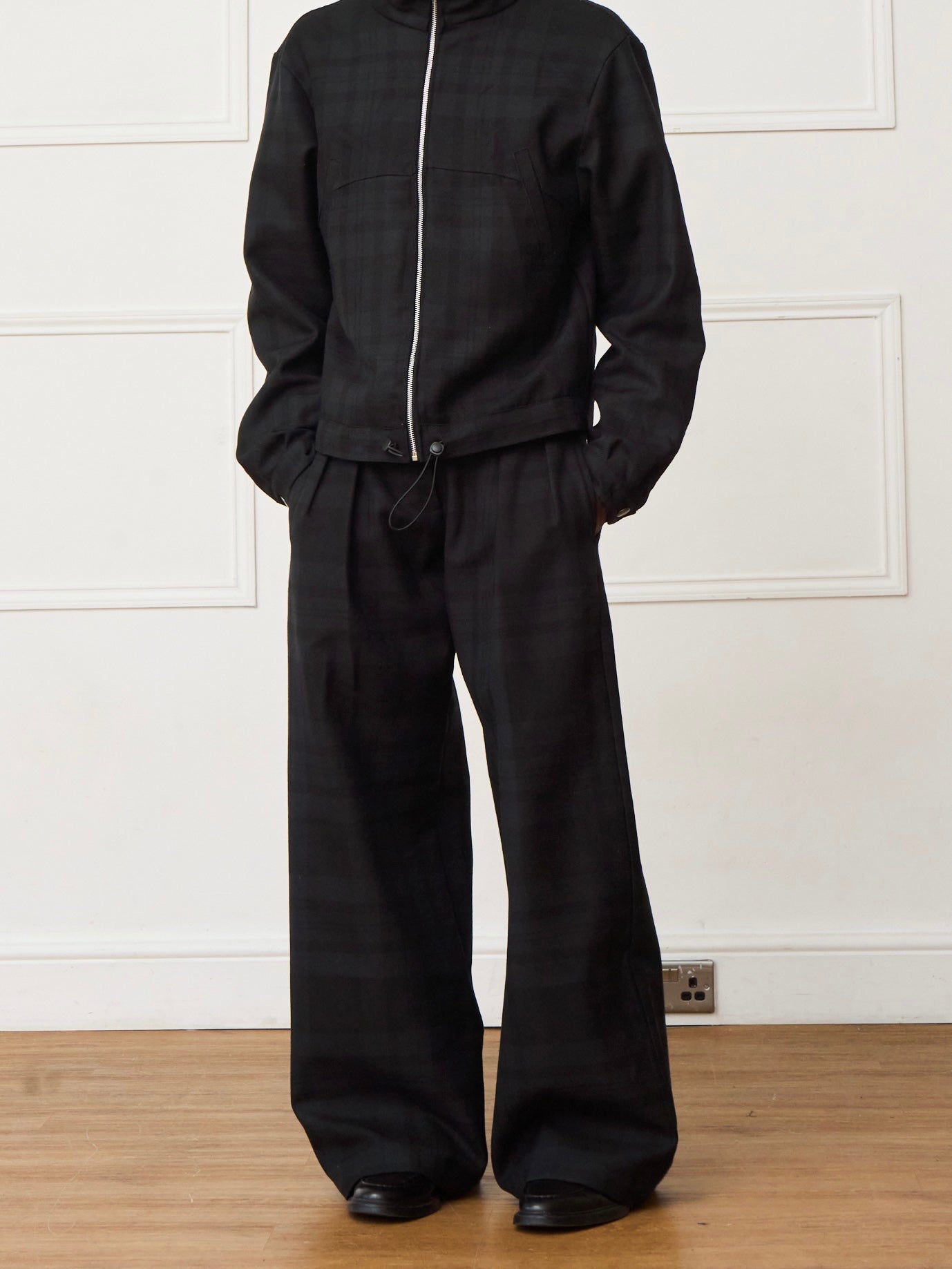 parker trouser - black wool